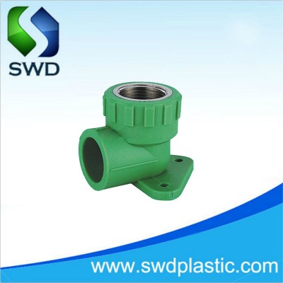 PPR Pipe Fittings 90 Degree Female Elbow with Plate