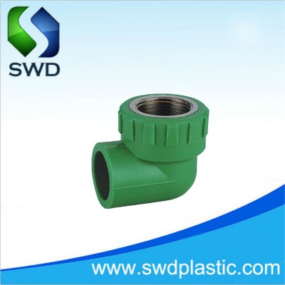 PPR Pipe Fittings 90 Degree Female Elbow with Copper